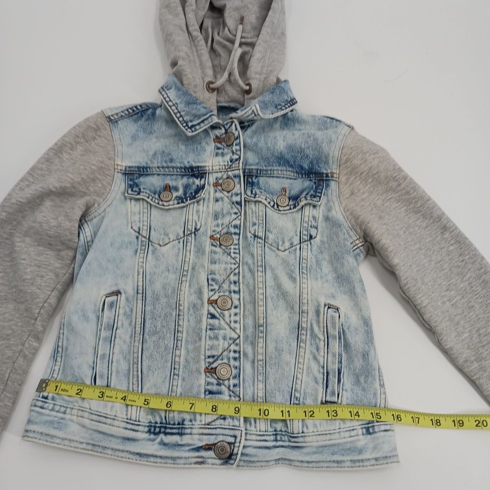 AEROPOSTALE WOMENS XS JEAN HOODIE JACKET - Picture 9 of 15